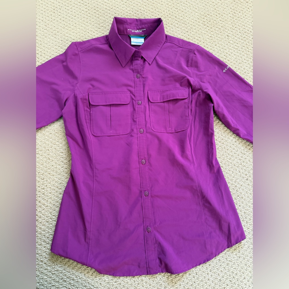Columbia Omni Shade Sun Protection Button Up Long Sleeve Shirt